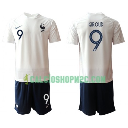 Francia Olivier Giroud 9 Bambino Maglia Trasferta Euro 2020 Manica Corta (+ Pantaloncini)